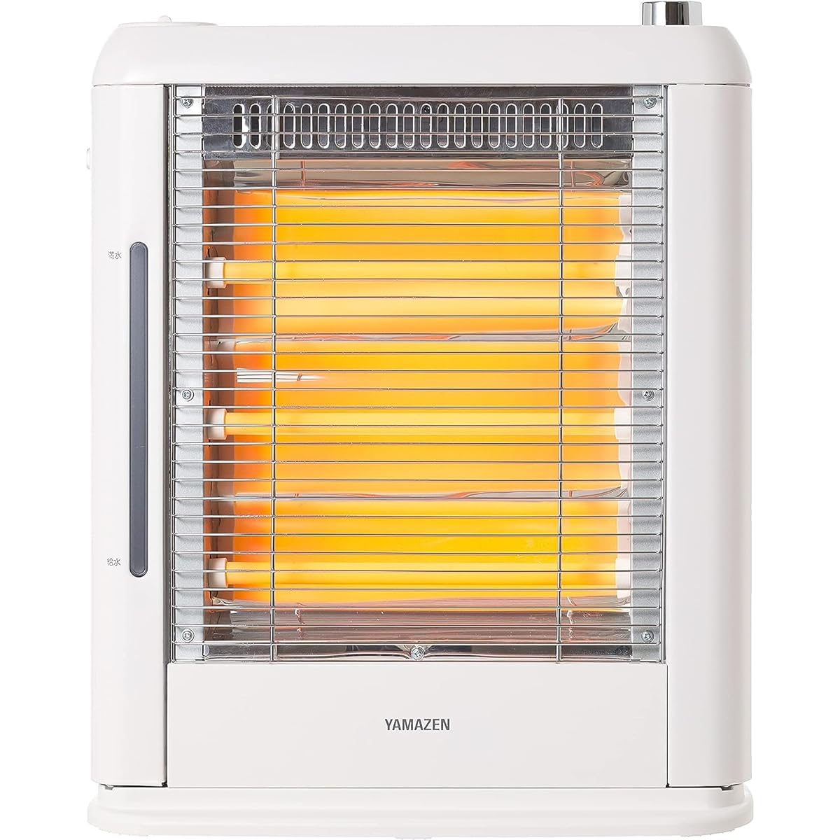 [Yamazen] Far Infrared Electric Stove Heater, Heating Type, Equipped with Humidifying Function, Small, Underfoot, Tipping OFF Switch, 3 Levels of Output Switching, Easy Operation, White DSE-KE101(W)