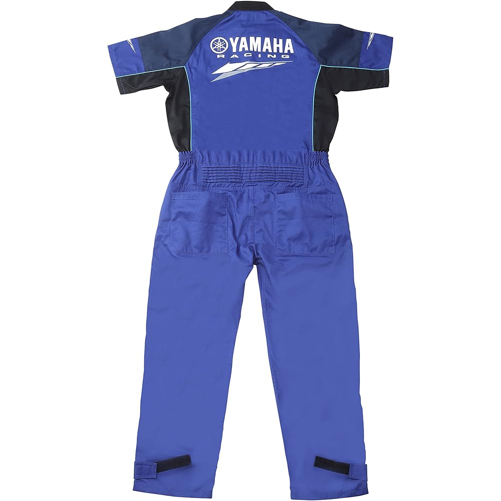 Yamaha YAMAHA RACING YRM22-SA Short Mechanic Suit Blue 3L Size 90792-Y1563 Short Sleeve Working Suit Sustainable Material Sweat Absorbent Quick Drying
