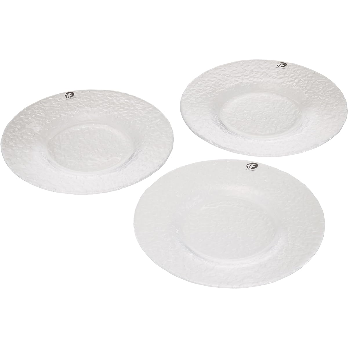 Adelia Carpaccio Dish Plate Clear Maximum 24 x Height 2.1cm Set of 3 Made in Japan F-71210