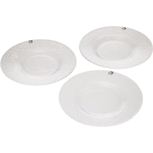 Adelia Carpaccio Dish Plate Clear Maximum 24 x Height 2.1cm Set of 3 Made in Japan F-71210