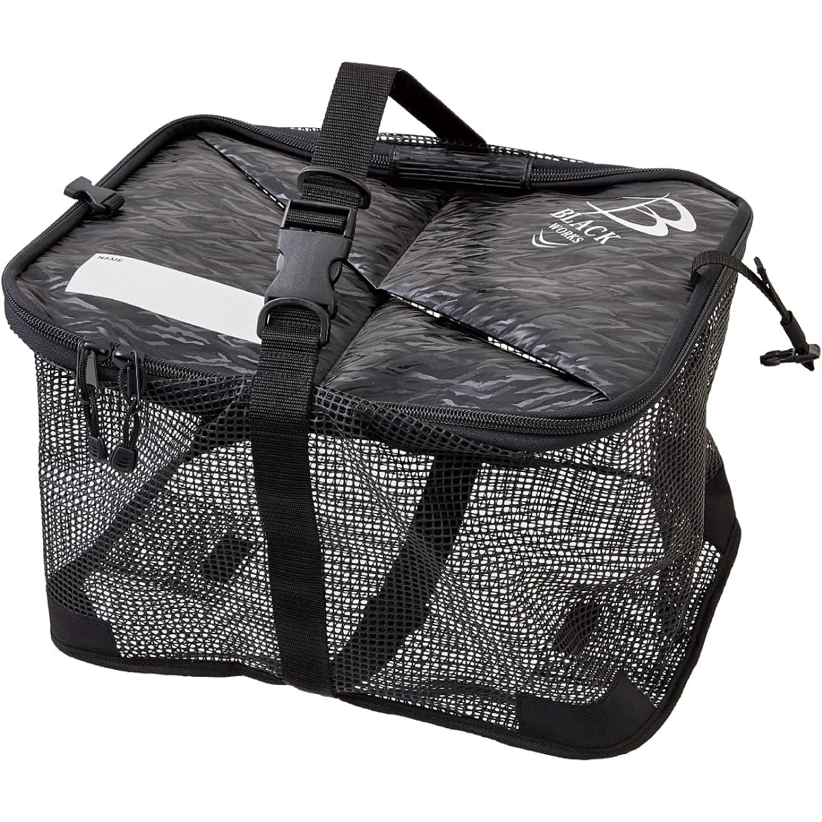 Gamakatsu G Utilized Mesh Backpack GM2543 Black (BK WORKS) 40cm