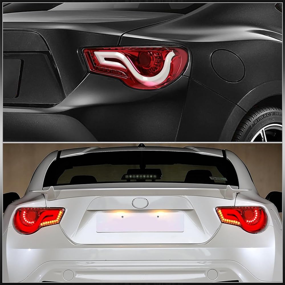 AJP Distributor Shaquencary Signal JDM LED DRL Tube Bar Tail Light Brake Brake Brake Brake Lamp Left/Right Pair Pair Compatibility/Replacement BRZ 86 FT86 FR-S FRS 13 14 15 15 18 18 18