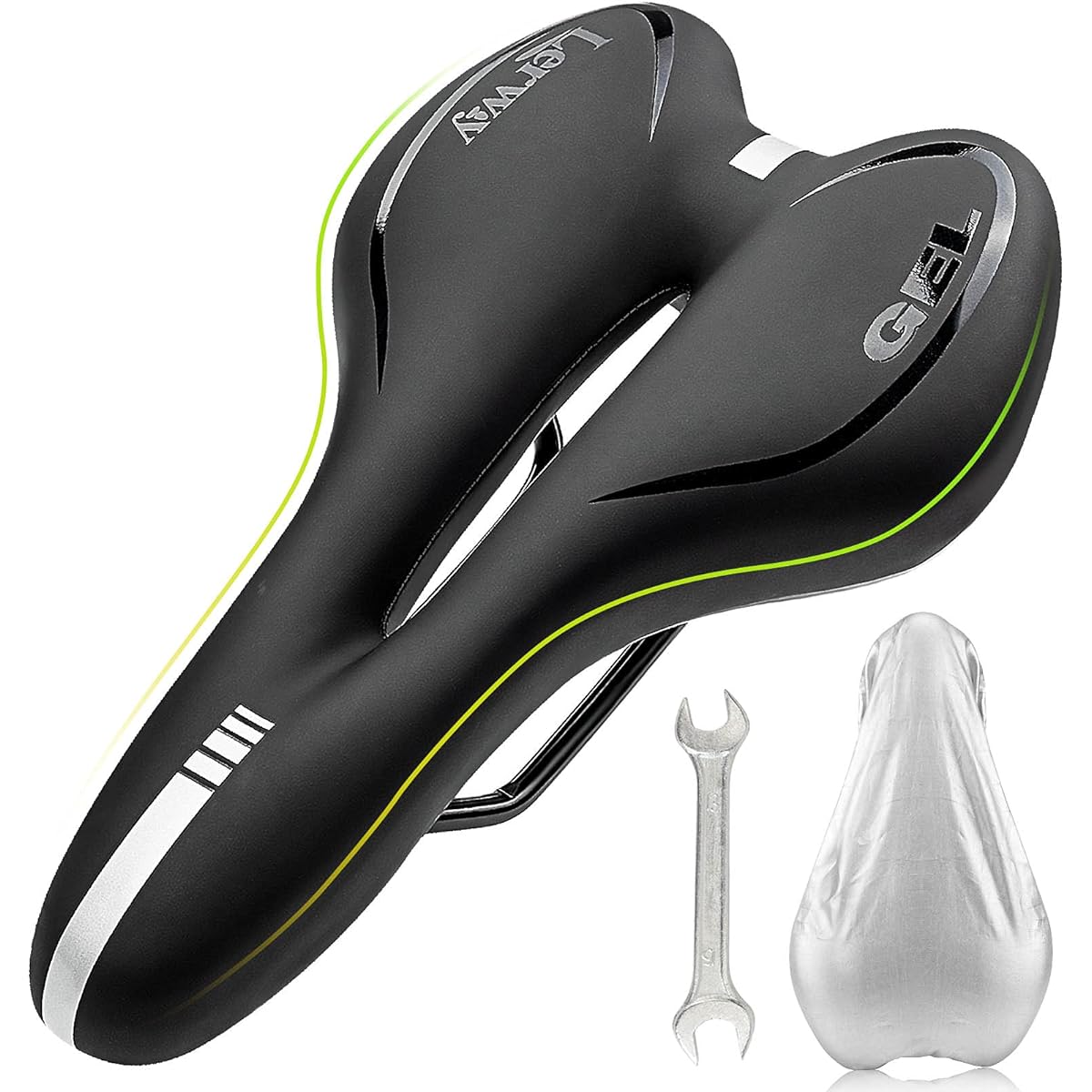 Lerway Bicycle Saddle, No-Pain Bicycle Saddle, Road Bike Saddle, Cushion, Cross Bike Saddle, Mountain Bike Saddle, Saddle Cushion that Doesn't Cause Butt Pain, Road Bike Saddle