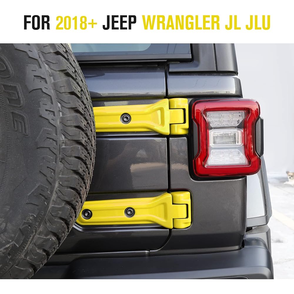 Tail gate hinge hinge cover rim 2018-2021 JEEP WRANGLER JL & Unlimited (yellow)