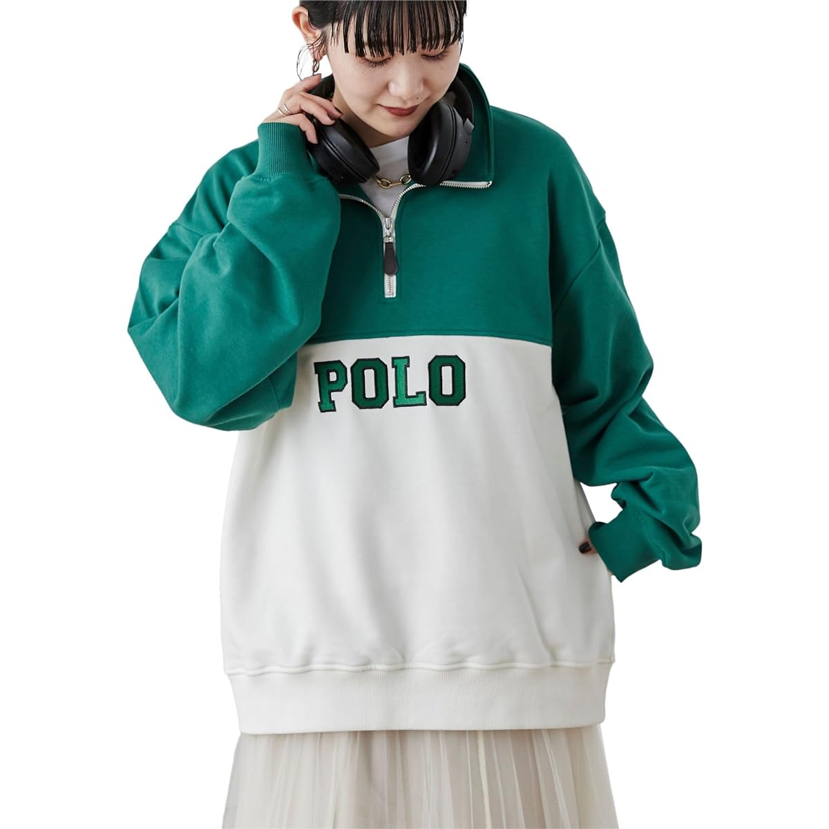[Cohen] POLO BCS (Polo BCS) Custom Stand Half Zip Sweat Pullover 75206410350