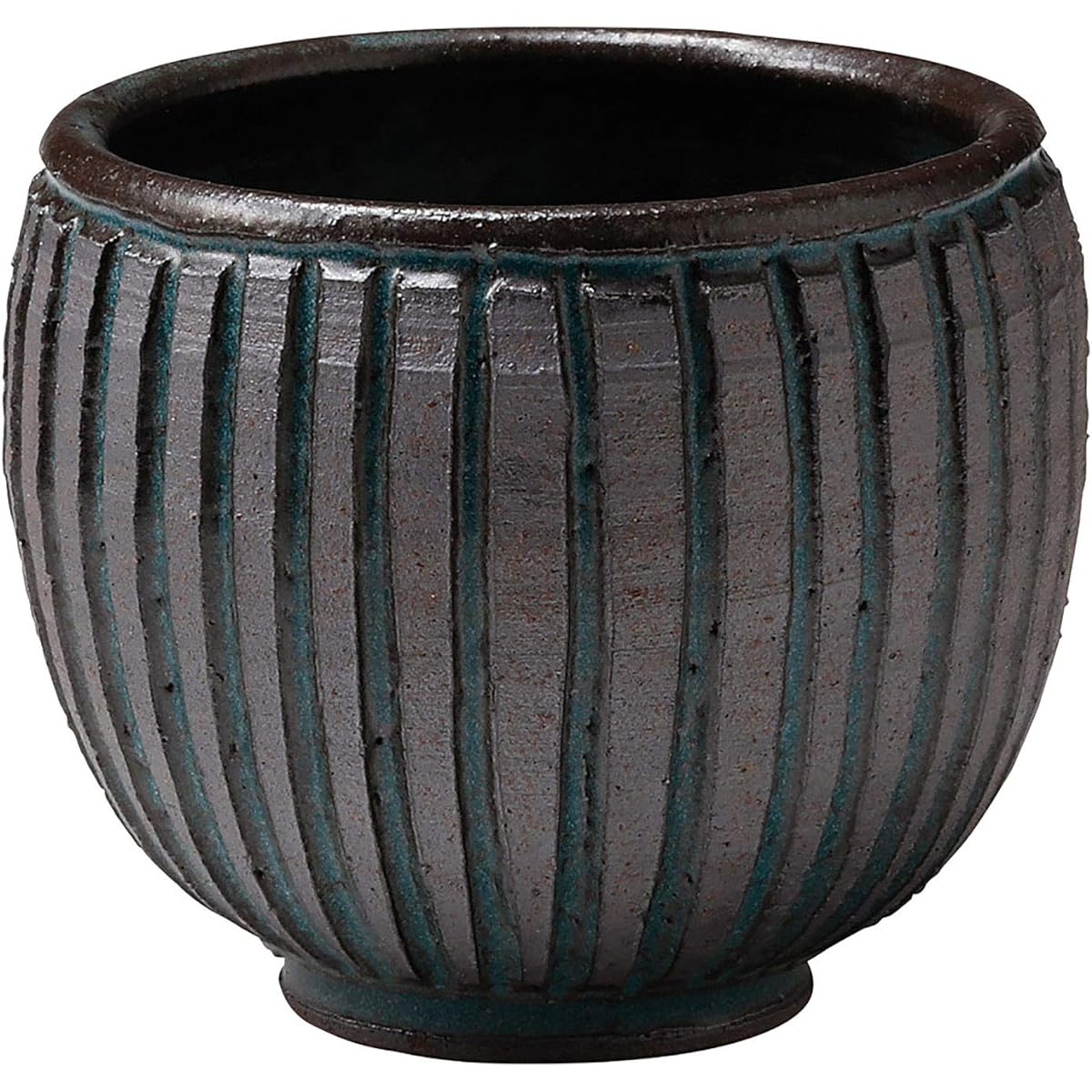 Shigaraki Ware Hechimon Shochu Cup Bronze Inlay