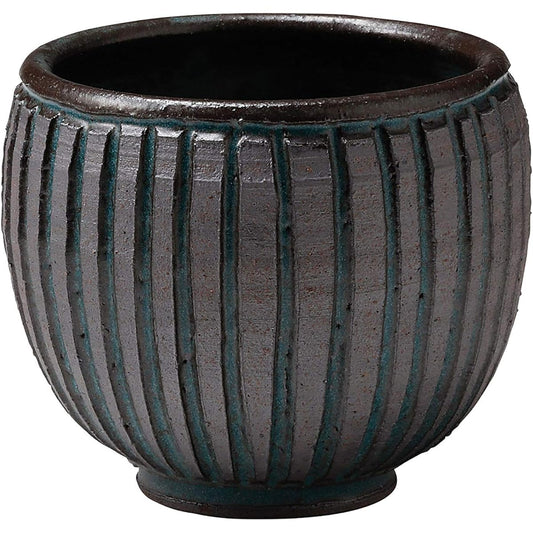 Shigaraki Ware Hechimon Shochu Cup Bronze Inlay