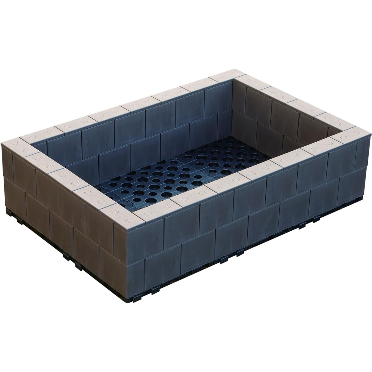 System farm (assembled flower bed/vegetable garden) 60cm x 90cm x 2 tiers set Charcoal brown