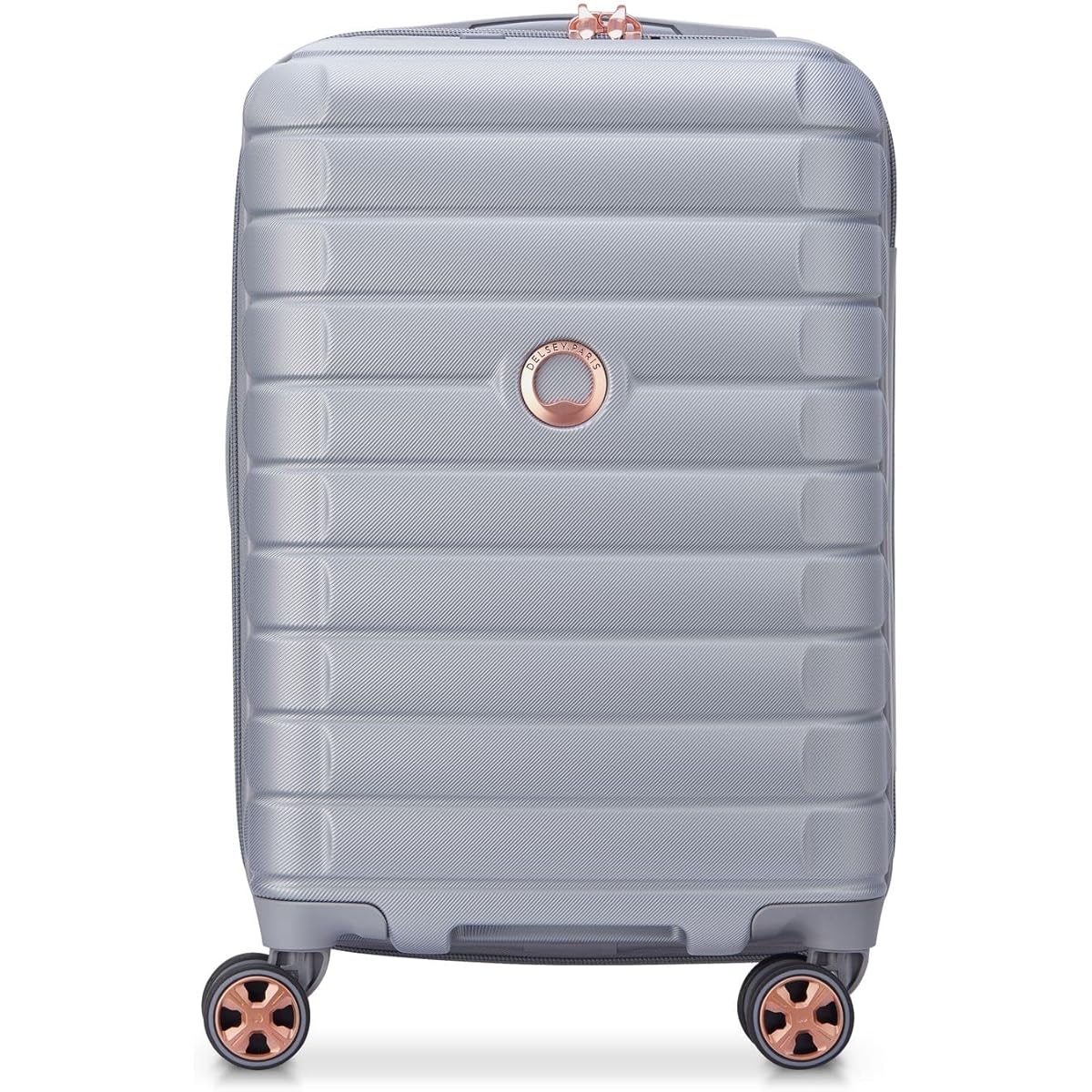 [Delsay] Suitcase, Carry Case, TSA Lock, Security Double Zipper, Carry-on Allowed, 360 Degree Rotating Wheels, Quiet, Lightweight, Business Trip Shadow 5.0 Rose Gold