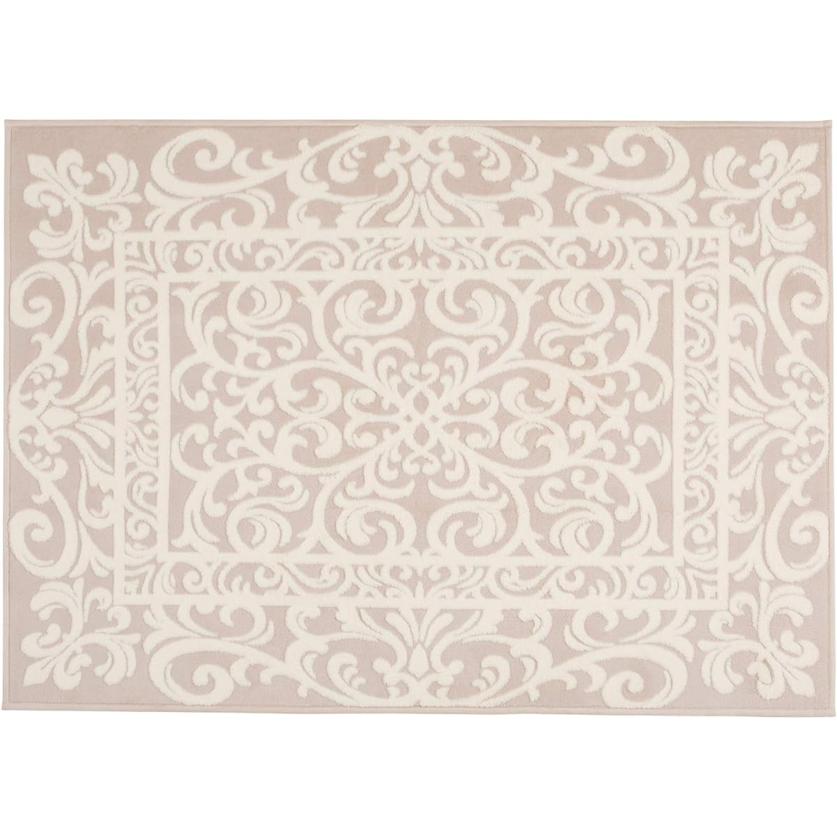 Francfranc Elfia Hot Carpet Rug M Ivory x Light Beige 190 x 140cm Carpet Underfloor Heating Machine Washable