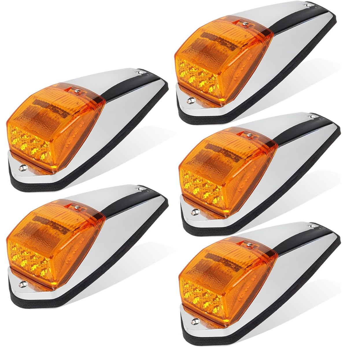 PARTSAM 31LED Amber Cab Marker Light Waterproof Top Ruff running Cabulite Peter Bilt/Kenworth/Freight Liner // Westans/Mac/International/Packer Trail truck