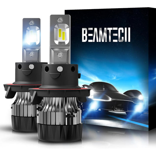 BEAMTECH LED LED Headlight Light bulb 6500K 8000 Lumen Very bright COB LED chip conversion kit kissenon white H13 (9008 HI/LO) Pink S2-COB-H13