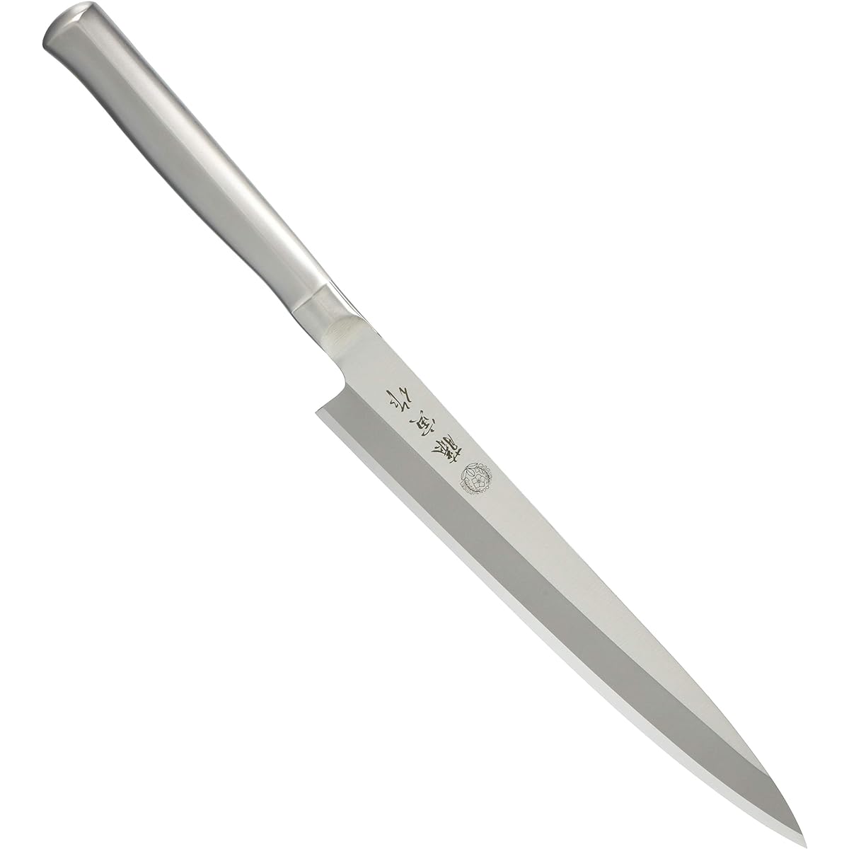 Made by Fujitora Yanagiba 210mm Made in Japan Molybdenum Vanadium Steel Single Edge Kansai Style Sashimi Knife All Stainless Steel Dishwasher Safe SD Molybdenum Vanadium Steel FU-621 Silver