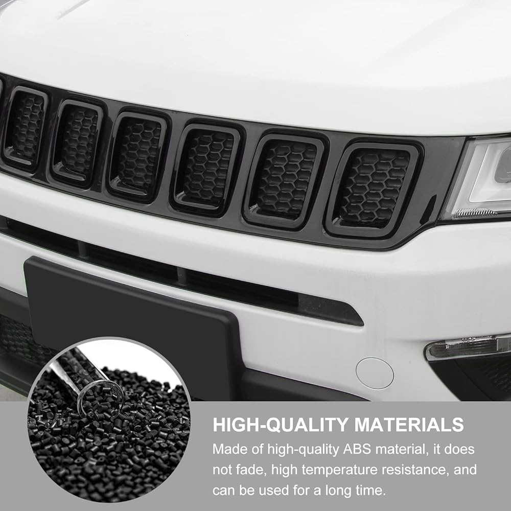 Grill cover insert frame trim kit 2017-2018 Black for Jeep Compasses JECARJC2