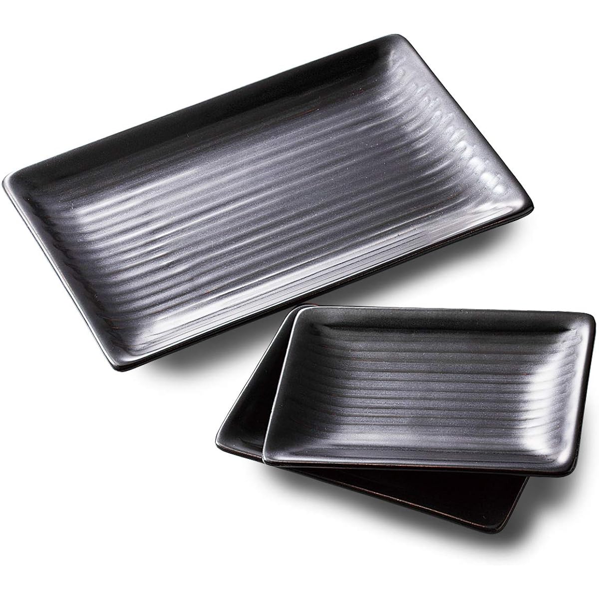 CtoC JAPAN Convenient fish grill toaster, 3-piece set, 1 large + 2 small, far infrared rays, heat resistant, ceramic grill plate, Anraku kiln, 3 pieces