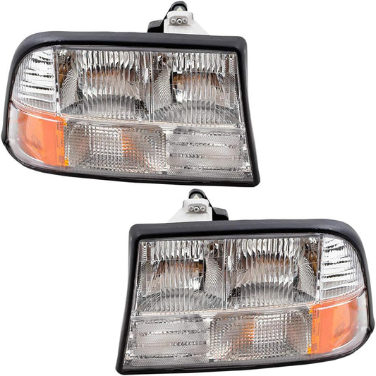 BROCK replacement driver and passenger seat set headlight 98-04 SONOMA pickup truck