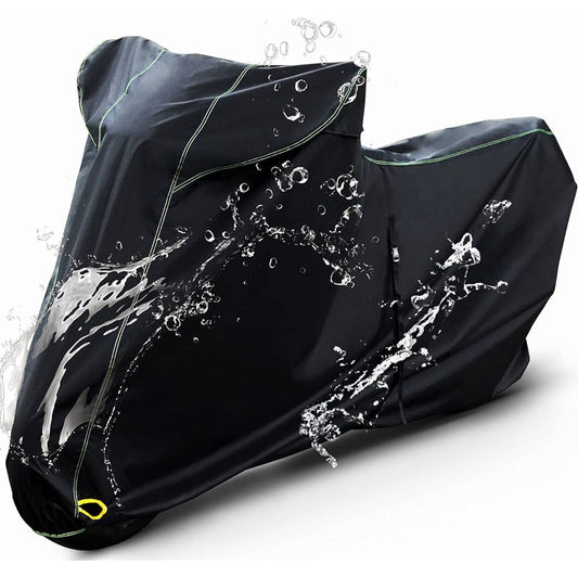 Barrichello Bike Cover, Available in 8 Sizes, Domestic, Waterproof, Thick Fabric, Anti-Theft Lock Hole, Anti-Wind Belt, Luxury, 300D, Thick, Durable, Water Repellent [Black 2L]