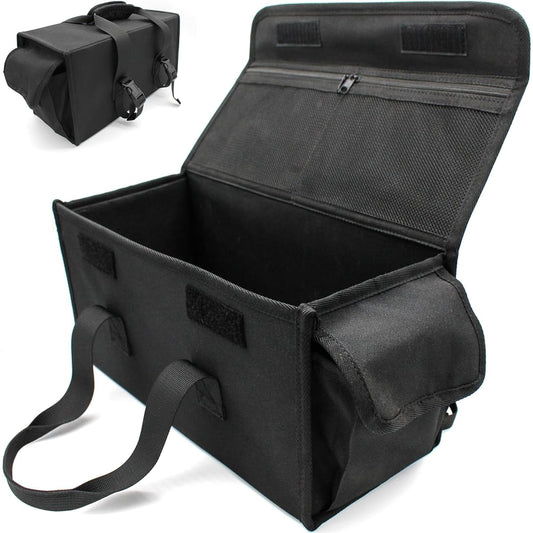 CHENGMAY Peg Case 30cm Camping Peg Storage Bag Sturdy Six-sided Reinforced Seasoning Case Tool Box Camping Case Gear Case Outdoor Waterproof Storage Case Spice Box Black (Black, 30cm)