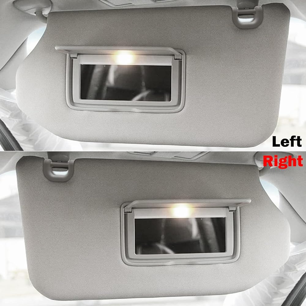 SENSHINE Left driver seat side and right-handed seat side with sun visor light PATHFINDER 2013 2015 2016 2017 2017 2014-2017 INFINITI QX60 2013 INFINITI JX35 Gray