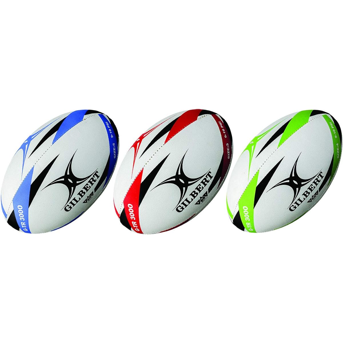 Gilbert Rugby Ball No. 3 Elementary School Lower Grade G-TR 3000 White Red Black [Parallel Import]