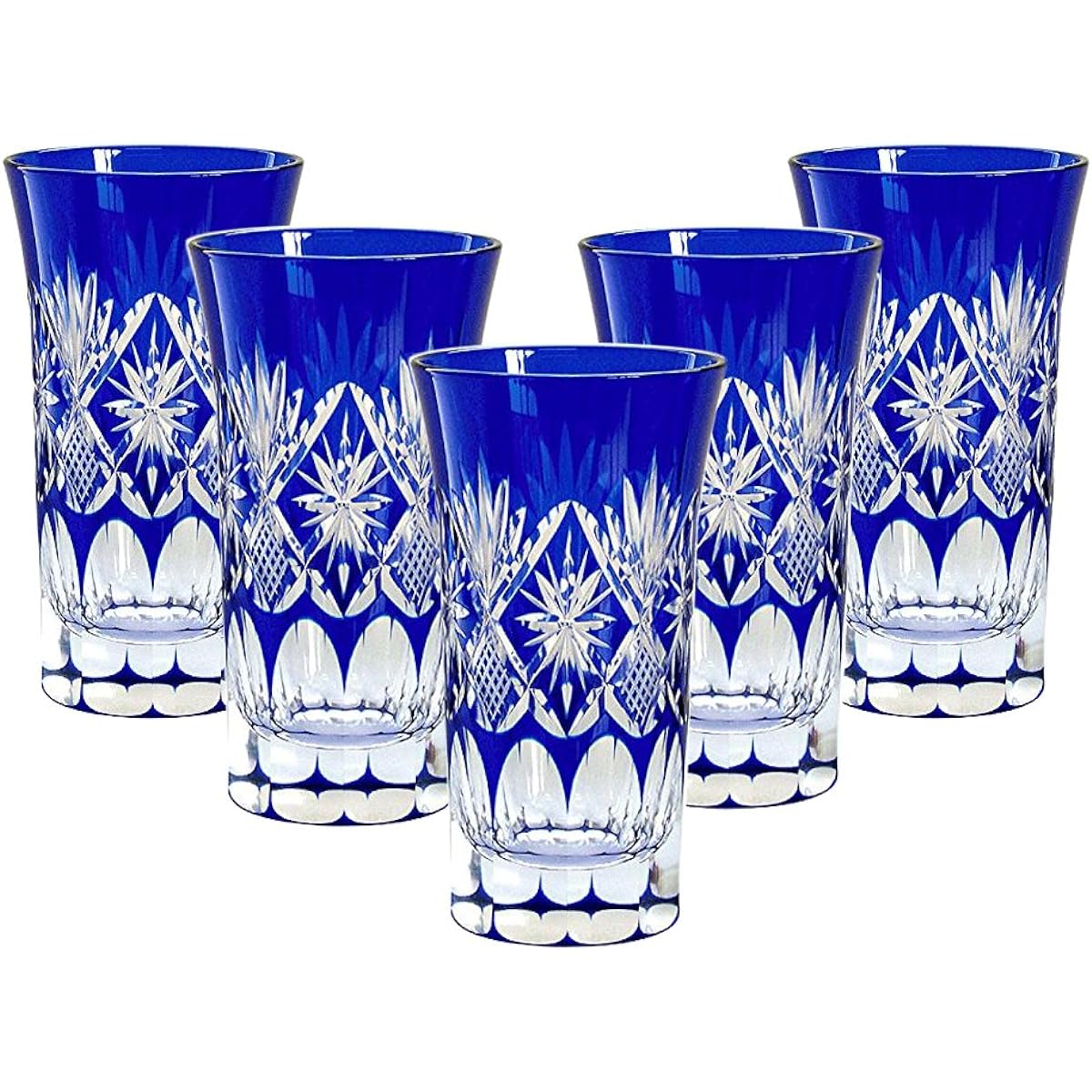 Tajima Glass Ruri Sip Beer 5-piece Set Hoshi Kiriko