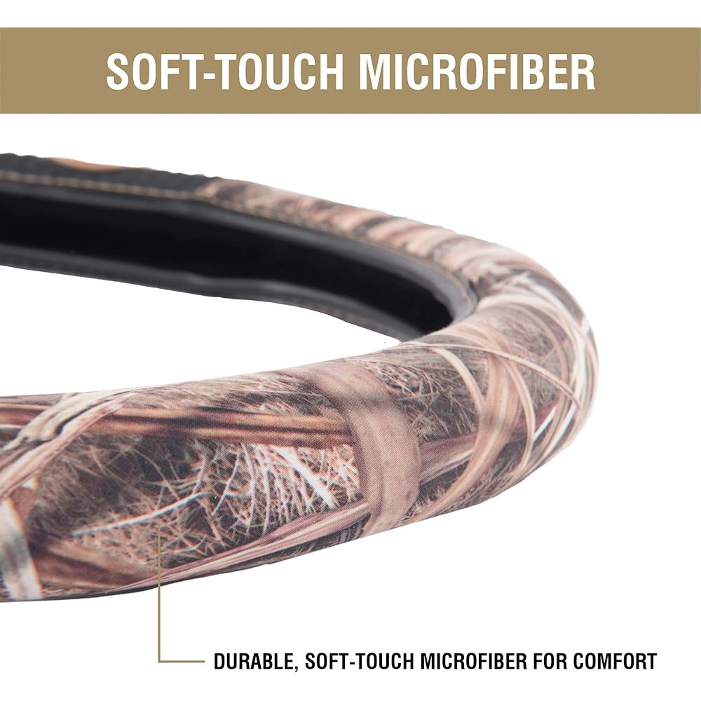 Camo Steering Wheel Cover | Black/Shadow Grass Blades Hunting & Shooting Equipment, Black/Shadow Grass Blades, Single