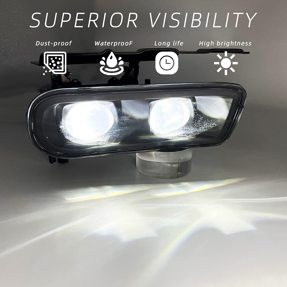LED Fog Light Assembly Replacement [2002 2003 2005 2005 2006] Cadillac Escalade/Escalade EXT/Escalade ESV Driving Fog Lamp (Clear Lens)