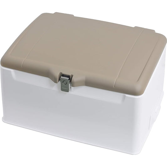 Asahi Windshield Rear Box Collection/Delivery Carry with Painted Lid 110-148L Large Capacity Storage Lid Matte Fresco Brown Similar Color/Body White AB-5BR