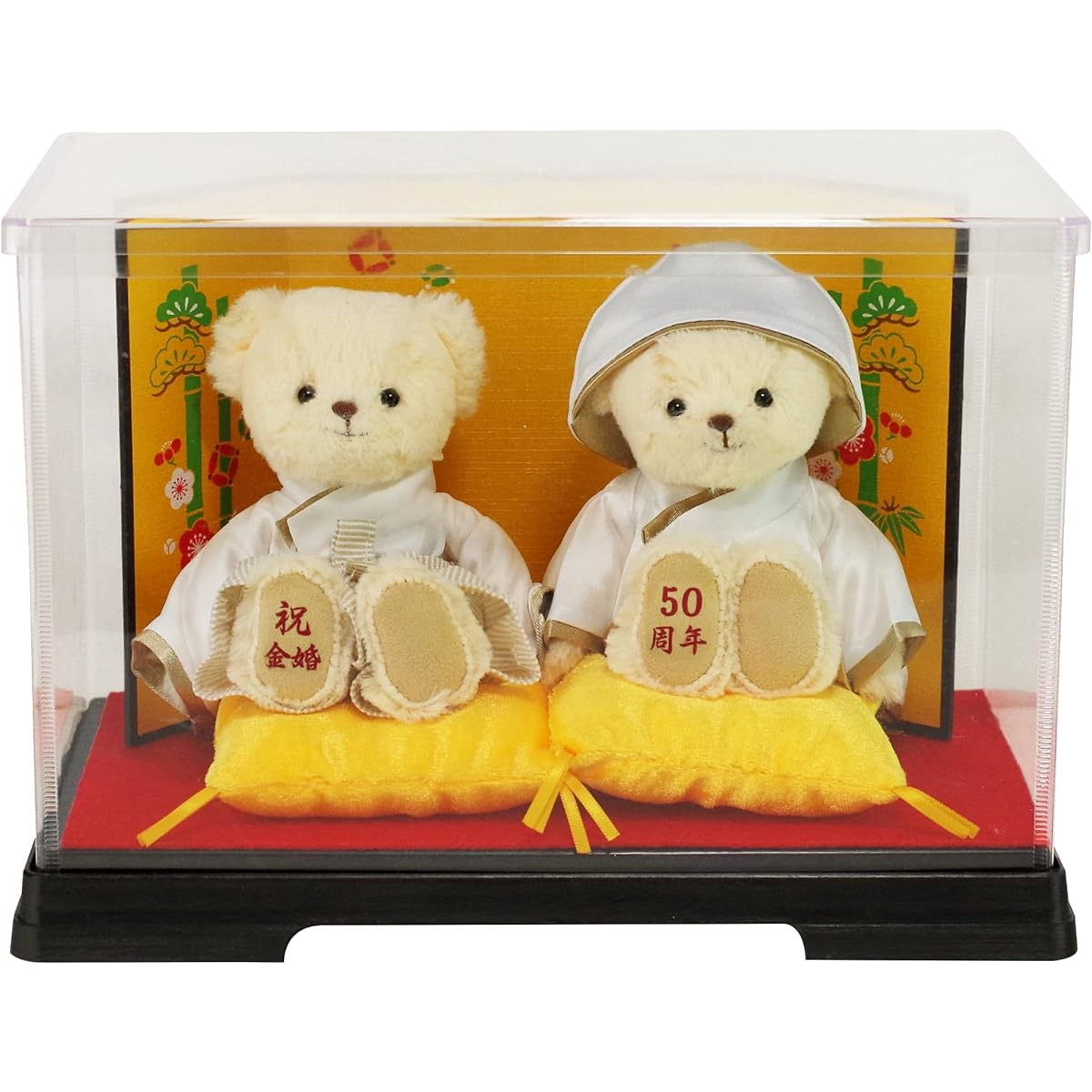 [Petilou] Golden wedding bear (folding screen case) normal for celebrating 50th wedding anniversary