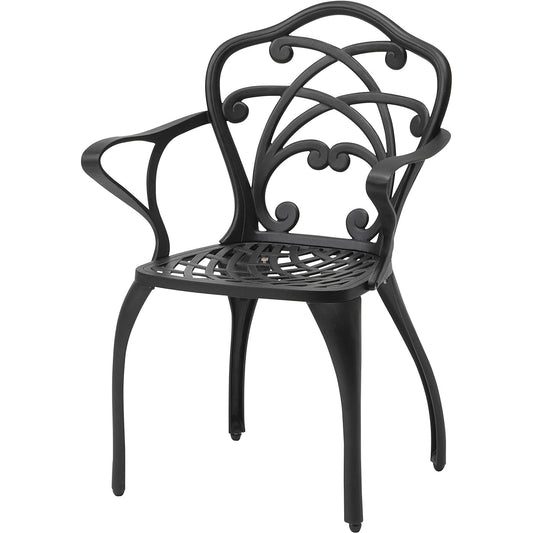 Takasho Garden Chair Leeds Single Chair Black Aluminum GSTY Outdoor GSTY-58CBK