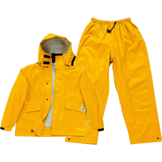 [Abt Collection] AP600 Breathable Rain Suit, Rain Wear Top and Bottom Set, Golden Yellow LL, Waterproof, Storage Bag Included, Work, Bicycle