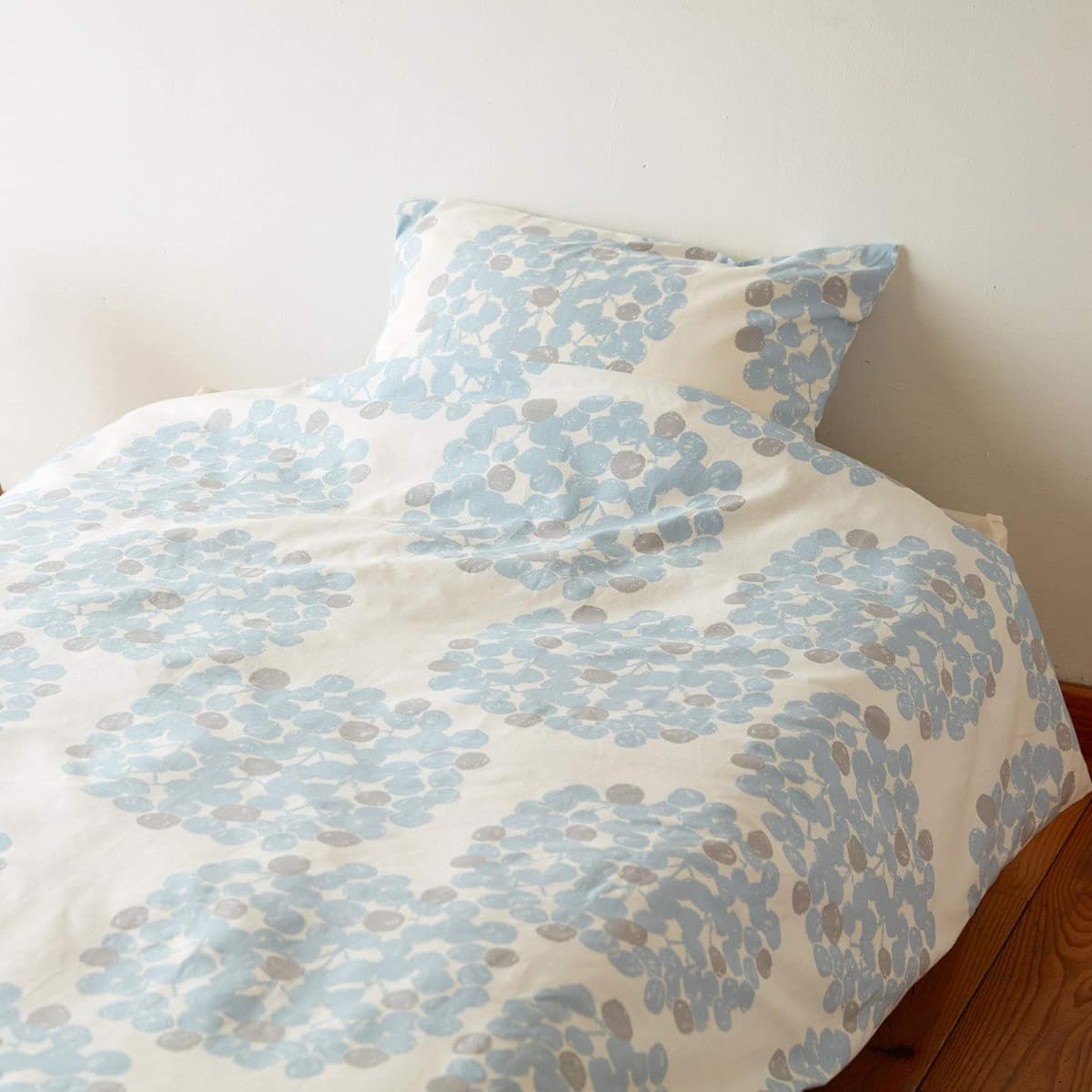 Quarter Report (Rieko Oka) Duvet Cover Semi-Double Float Blue Approx. W170 x H210cm Comforter Case (Zipper Type) Cotton Linen [Made in Japan]