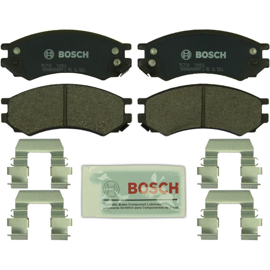 Bosch BC728 QUIETCAST Premium Ceramic Disc Pad Set Sutan 1997-2002 SC1 SC2 1997-2002 SL, 1997-2002 SL1, 1997-2002 SL2, 1997-1999 SW1, 1997-2001 SW2 SW2 SW2 SW2 Flro Caution