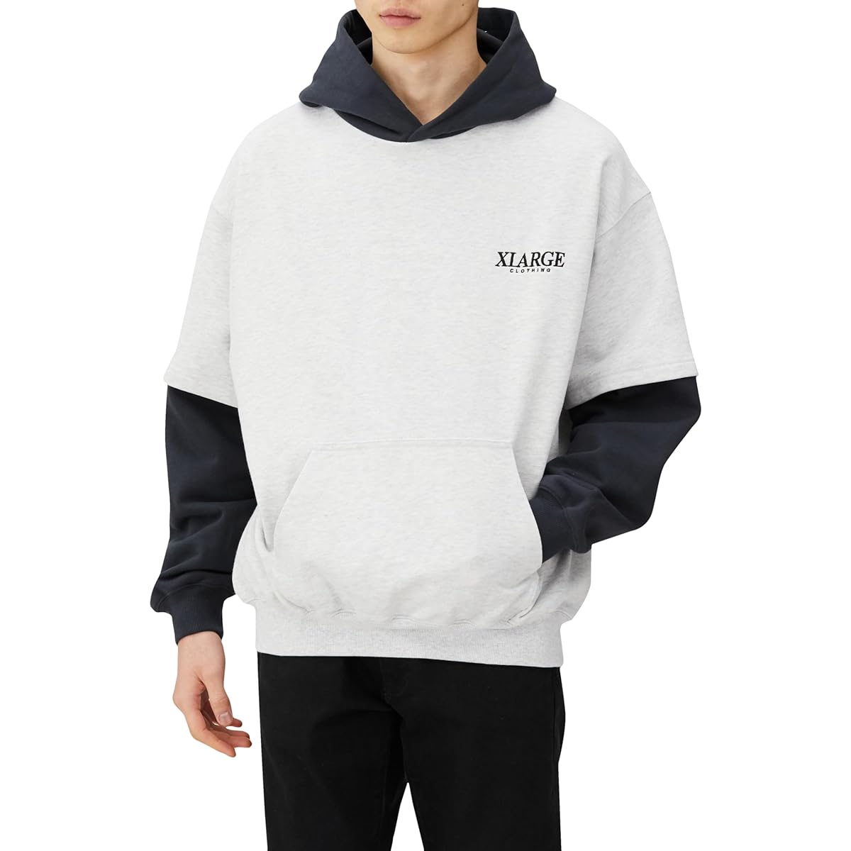 [Extra Large] Sweat LAYERED HOODED SWEAT Men's