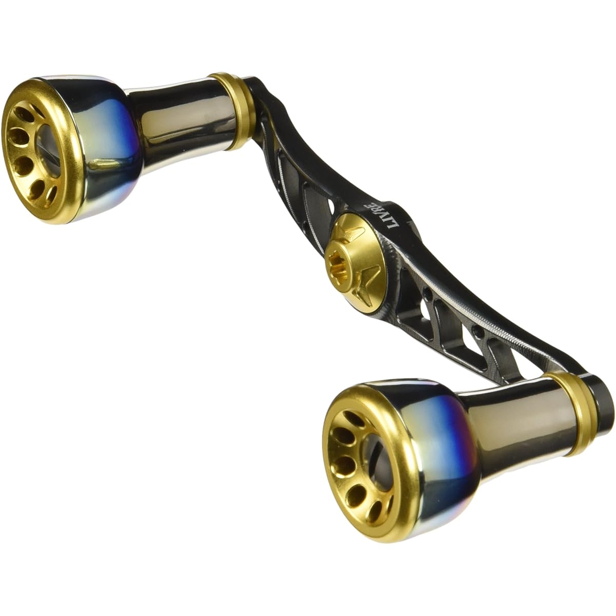 LIVRE reel FullComp crank (right-handed) for Daiwa 100 (Gunmetal P + Gold G)