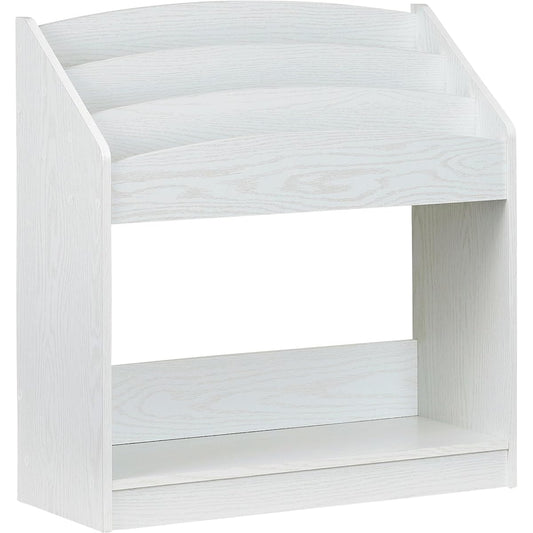 Smart-i Picture Book Rack [Picture Book Rack] Children's Storage Slim LOG 1088135g All Wood White