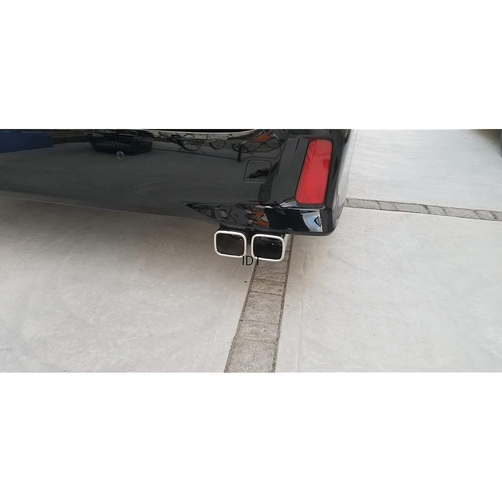 New 30 series Alphard Vellfire muffler cutter with mini waste cloth, dual output, square, dual output, dual muffler, easy installation, vehicle inspection compatible