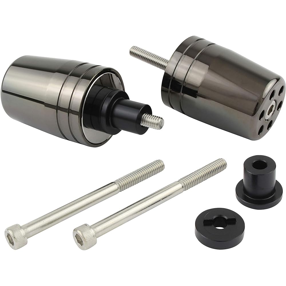 POSH Motorcycle Supplies Ultra Heavy Bar End NINJA H2-SX and others M6 type for Kawasaki genuine handlebars Black Chrome 031689-66-10