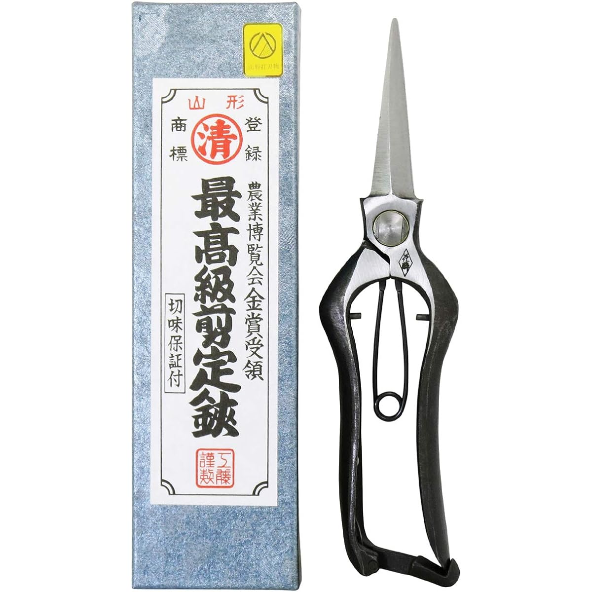 KONYO Hanasui professional bud cutting scissors with gold clasp 30563 200mm Body: Depth 2.1cm Body: Height 20.5cm Body: Width 5cm