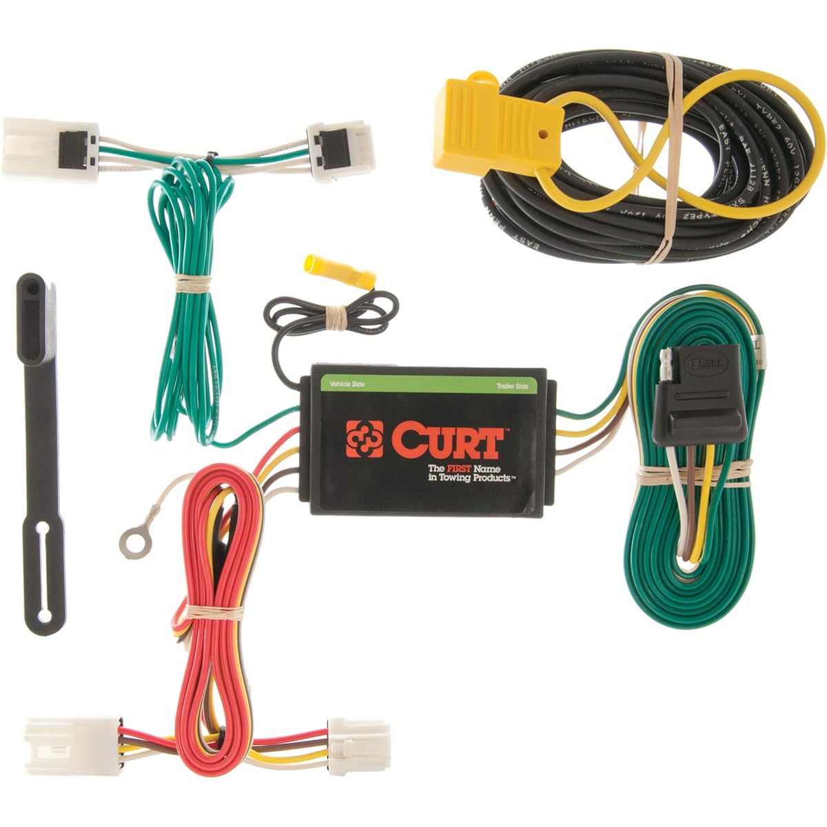 Curt 56127 Vehicle side custom 4 -pin trailer wiring Harness Mitsubishi RVR, Outlander Sports Lancer Black