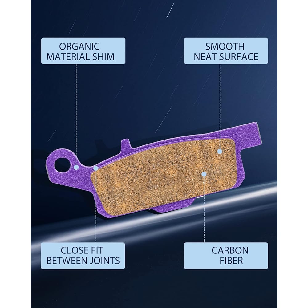 ECCPP FA444 Brake pad Front and rear carbon fiber replacement brake pad kit
