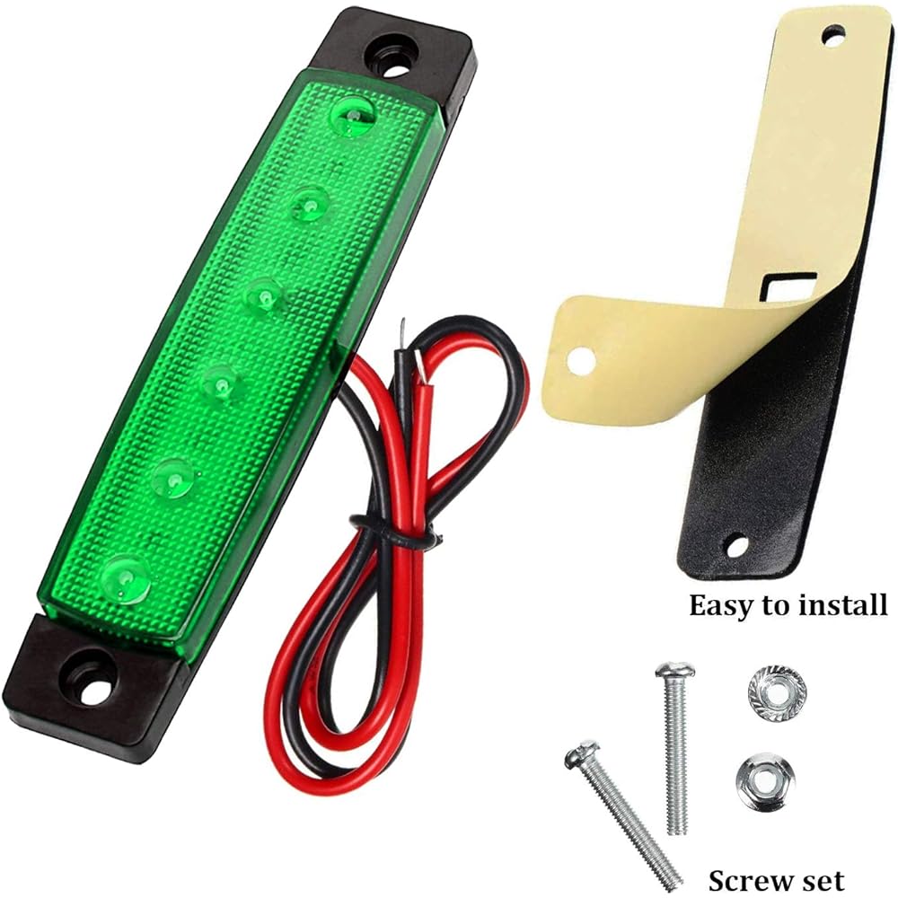 LED Lock Light 10 Pieces Strip Light Light Wheel Wel Waterproof Exterior Light LED Underglow Kit Golf Cart Geep Langler RZR Off Road Truck RV UTV ATV Ford Snow Moville (Green)