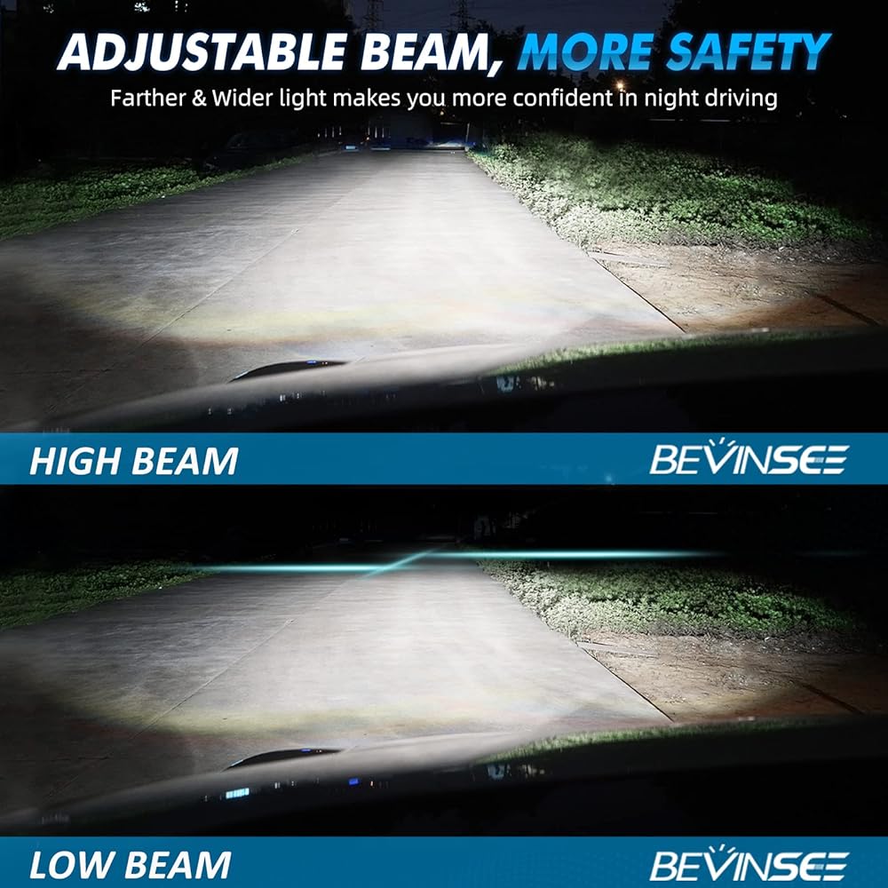 BEVINSEE V55 H11 LED headlight valve 28000LM 700%brightness H8 H8 LED headlight 150W 6000K White H11 LED conversion kit CANBUS compatible halogen replacement