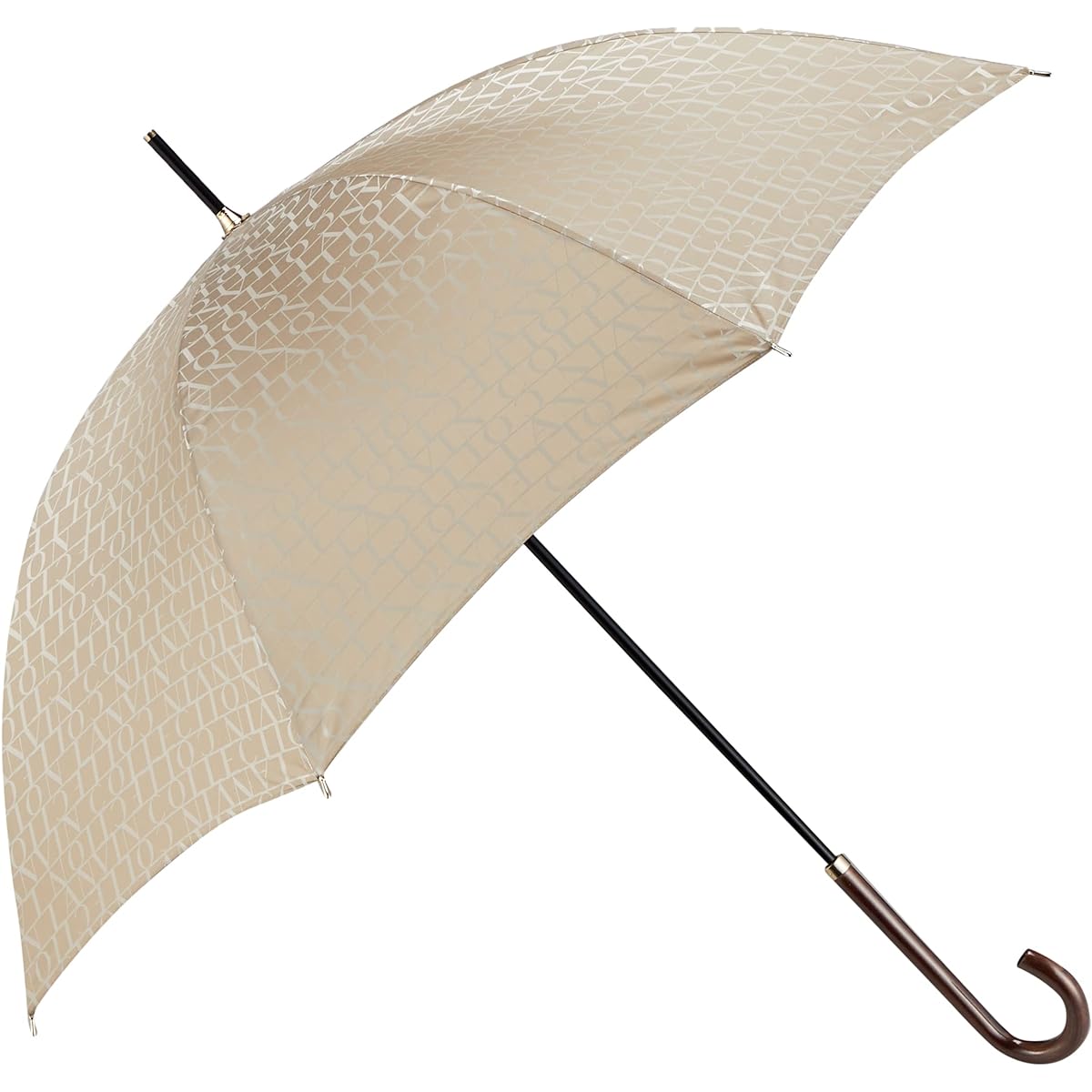 MOONBAT LANVIN COLLECTION Logo Jacquard Umbrella Long Umbrella Simple Women's Gift Light Beige Rib Length: Approx. 60cm