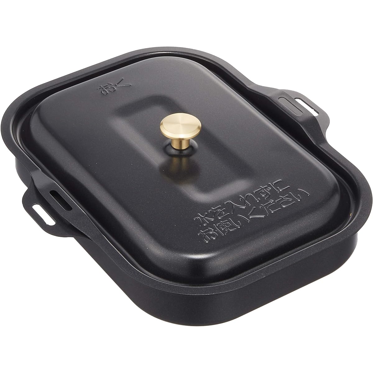 Paloma wavy deep dish plate for gas stove La Cook Black PGD-31B
