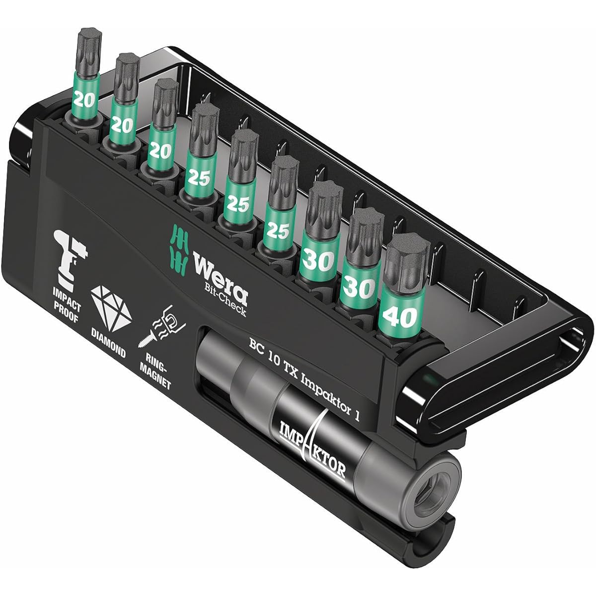 Wera 05057688001 | Torx Bit Set Bit Check 10 TX Impactor 1, 10 Piece Set [Regular Japanese Import Product]