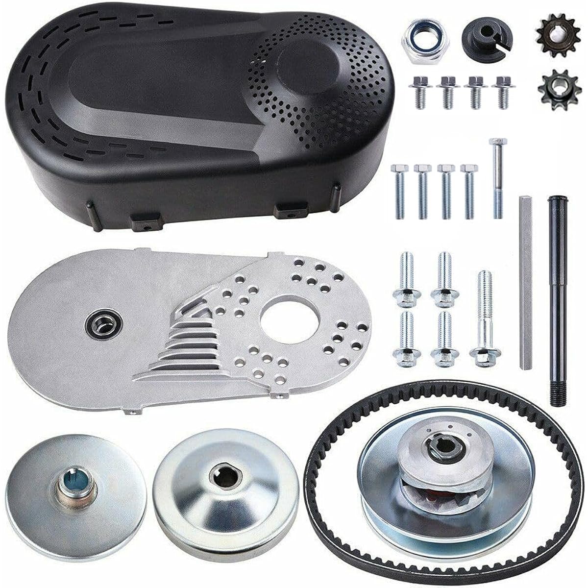 212cc torque converter 6.5 HP 3/4 inch go -kart mini -bike comet clutch 10T 40/41 12T 35 chain Predator driver Pullie replacement set -30 series