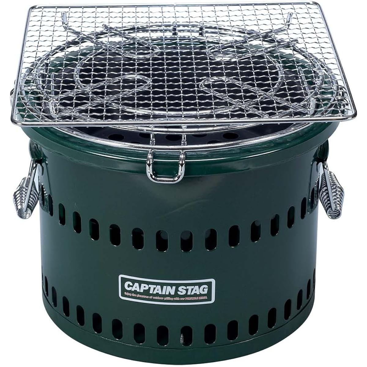 CAPTAIN STAG Charcoal Charcoal Master Versatile Seven Wheels Portable Water Cooled Seven Wheels Storage Case Seven Wheels Storage Case with Loop and Pocket [Green/Black/Olive] M-6482/UG-89/UG-90/UG-3309/UG-3310