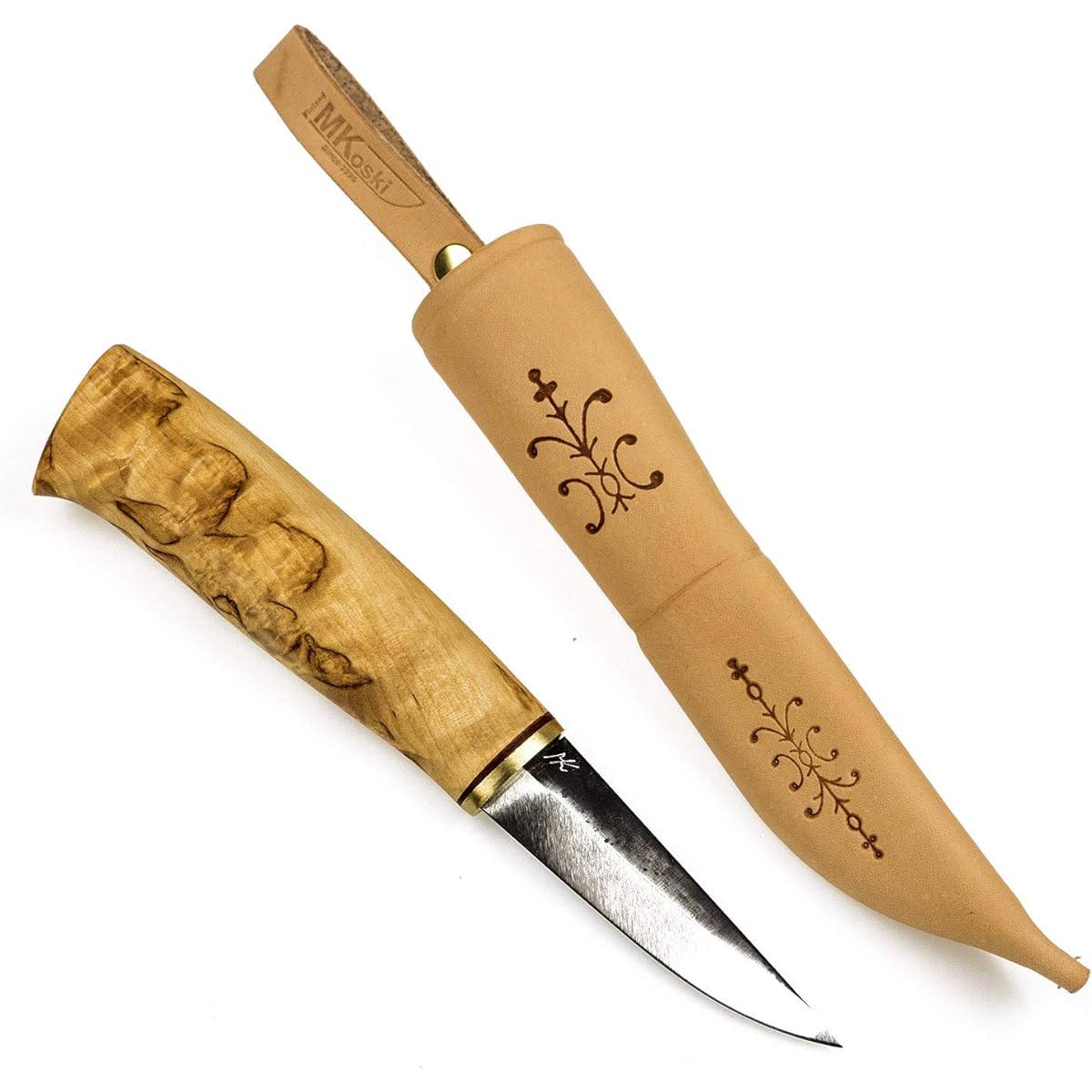 Nordic Scandinavian Outdoor Knife Kauhavampukopaya Moutvisa 80#207 Natural 03-01-paja-0008
