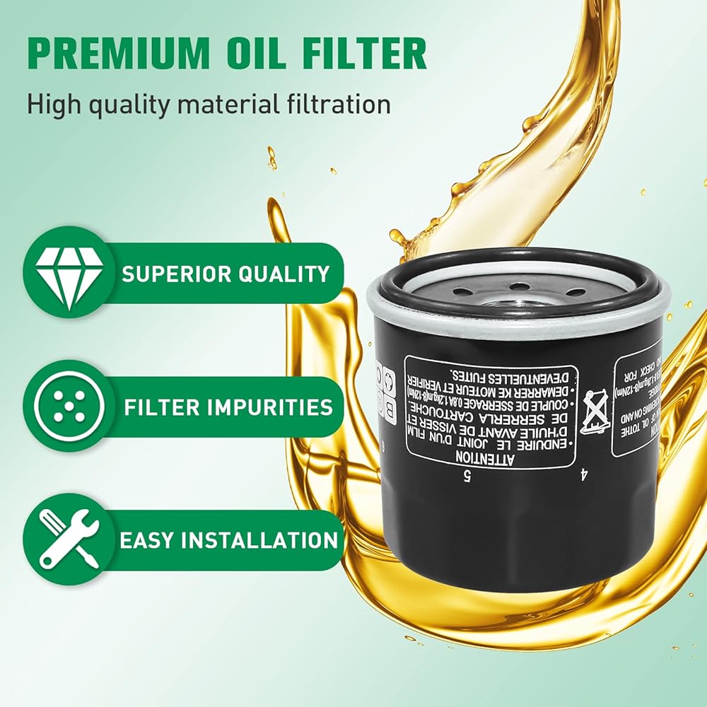 CYLETO Oil Filter Honda CBR600F4 CBR 600 F4I 2001-2006 / CBR600F 2001-2007 2011